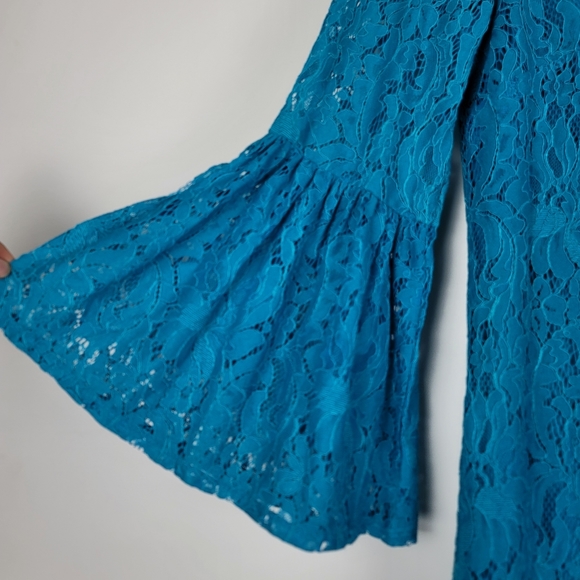 NWT Laundry by Shelly Segal Cocktail Dress Enamel Blue size 2 - Picture 4 of 10